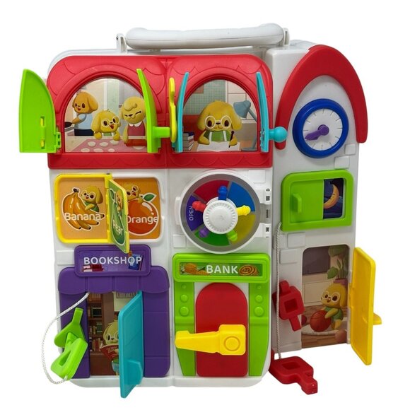 Musical Montessori Busy Board Bilingual Toddler Early Education Portable - Picture 2 of 6